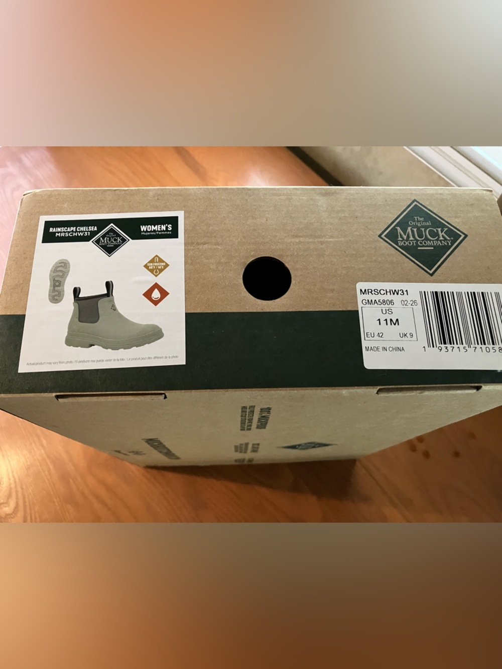 Muck boots New in Box Women’s Size 11 Dessert Sage Chelsea Rain Boot - Picture 3 of 9